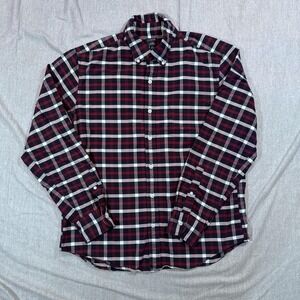 J Crew Shirt Mens Large Plaid Flex Oxford Button Down Long Sleeve Casual